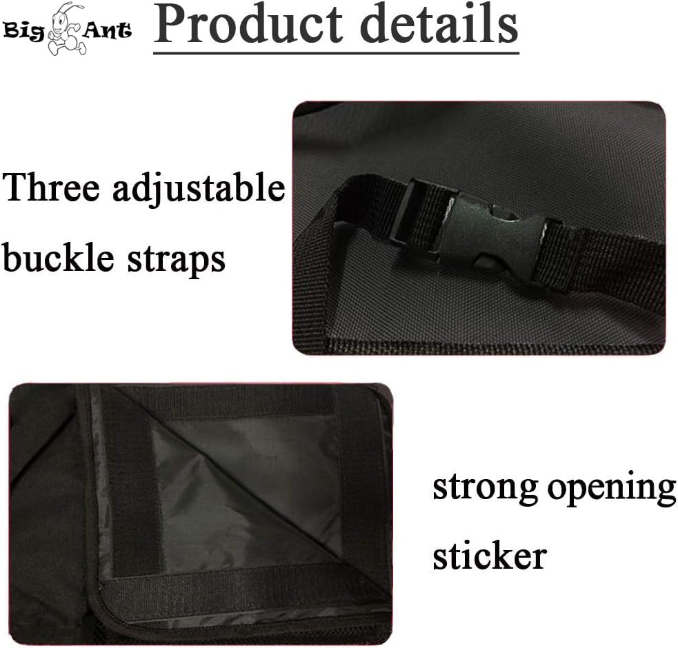 Big Ant Back Seat Trunk Organizer,Space Saving Car Trunk Storage Organizer with Lid Keep your Trunk Clean and Tidy 8 Large Pockets Car Organizer for Kids,Travel (34 x 18 inch)