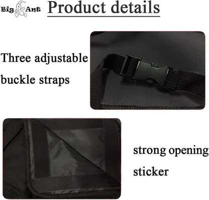 Big Ant Back Seat Trunk Organizer,Space Saving Car Trunk Storage Organizer with Lid Keep your Trunk Clean and Tidy 8 Large Pockets Car Organizer for Kids,Travel (34 x 18 inch)