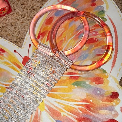 Munyee Hua Rhinestone Jeweled Wine Bag Champagne Bottle Tote Reusable Gift Pouch Crystal Carrier Sparkly Bling Wedding Party Bridesmaid Gift Housewarming Holiday(Pink Handle White Rhinestone) - color: Pink Handle White Rhinestone