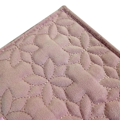 Portable Jewelry Roll Untangled Secure Necklace Travel Storage Bag Displays Holder 16 Chain (Embroidery Pink Velvet) - color: Embroidery Pink Velvet