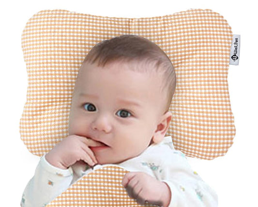 Soft Hypoallergenic Baby Head & Neck Support Organic Cotton Cover Machine Washable (Babystar Blue) - color: Babystar Blue