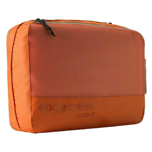 Eagle Creek Pack-It Reveal Clean/Dirty Cube M - Water-Resistant Dual Compartment Packing Cube With Internal Divider for Clean & Dirty Clothes - Travel Essentials - Mandarin - color: Mandarin
