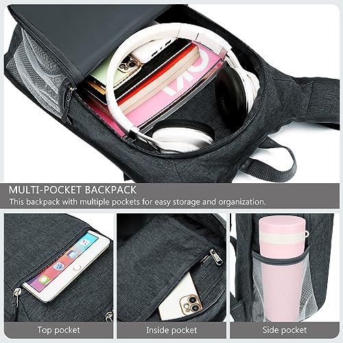 Esup 15L Lightweight Hiking Backpack Foldable Small Travel Backpack Packable Camping Backpack for Women Men (Dark Gray) - color: Dark Gray