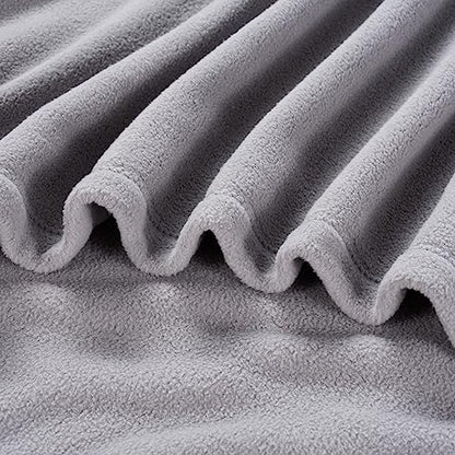 Berkshire Blanket Microfleece Queen Size Bed Blanket Chateau Gray,Lightweight Soft Breathable Plush Micro Fleece Blanket for Bed Couch Sofa,90x90 Inches - color: Chateau Gray, size: Full/Queen