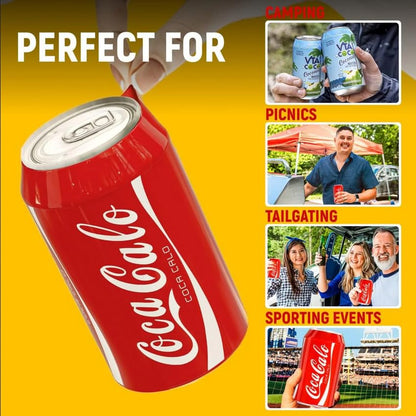 BeerSkin Skywin Silicone Can Covers that Look Like Soda - 10 Pack 12 oz (355ml), Reusable & Durable Soda Can Cover, Fun Kozies for Cans for Camping, Parties, Outdoor, Beach Accessories (Red) - size: Red