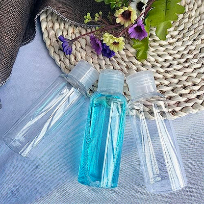 DNSEN 5 Pack 3.4oz Empty Plastic Travel Bottles for Toiletries TSA Approved Leak Proof Squeezable Travel Size Containers Travel Essentials Accessories, clear