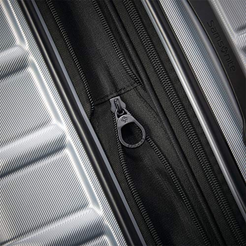 Samsonite Omni 2 Hardside 2 Piece Set - Includes Global Carry-On & Large Checked Suitcases - 360° Dual Spinner Wheels - Integrated TSA Lock & Expansion - Amazon Exclusive - Arctic Silver - color: Arctic Silver, size: 2-Piece Set (Carry-on/Large)