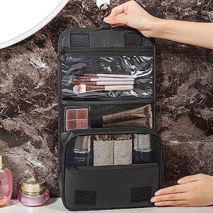 Travel Toiletry Bag for Women, Hanging Toiletry Bag with Multi-Pockets, Toiletry Bag for Traveling Easy Clean, Travel Organizer Black - color: Black