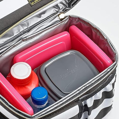 Cool Coolers by Fit & Fresh Slim Ice Packs, Quick Freeze Reusable Ice Packs for Lunch Boxes & Coolers, Long-Lasting, Space Saving Lunch Ice Packs, Dark Pink 4PK - color: Pink