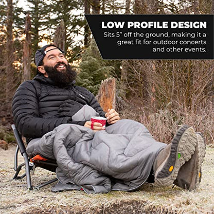 Cascade Mountain Tech Folding Camp Chair for Camping, Beach, Picnic, Barbqeues, Sporting Events with Carry Bag - color: Royal Blue