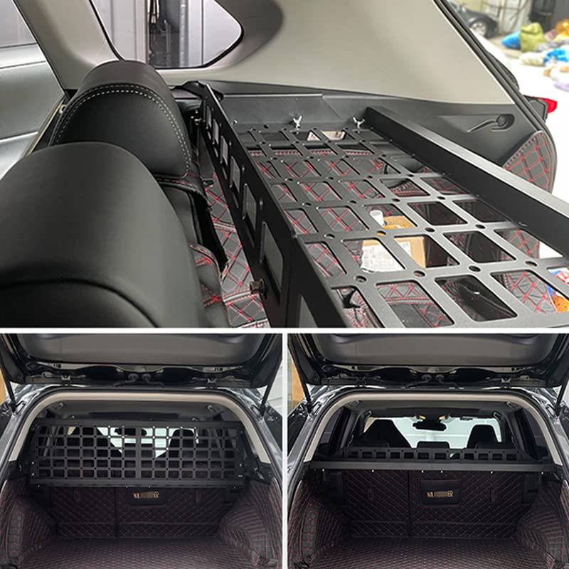HIGH FLYING for Toyota RAV4 2019-2025 Car Accessories Modular Storage Molle Panel Cargo Shelf Organizer Luggage Carrier Rack Aluminum Alloy (with Conjoined Cross Bar) - size: 2019-2025 with Conjoined Cross Bar