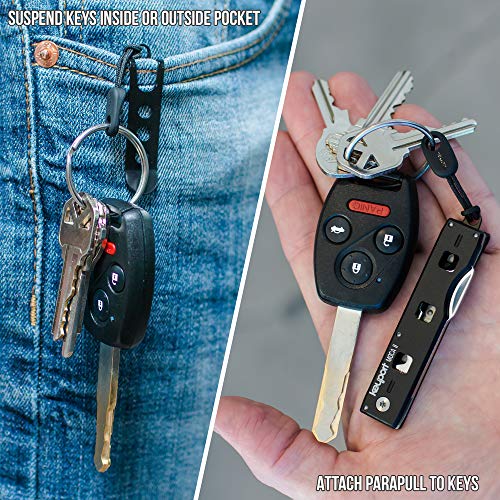 Compact 11-in-1 Keychain Multitool with Pocket Clip & ParaPull - Bottle Opener, Box Opener, Cord Cutter, Mini Screwdrivers & More - Travel-Friendly, Modular EDC Multi-Tool - Keyport MOCA2 Kit