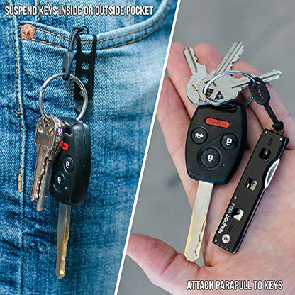 Compact 11-in-1 Keychain Multitool with Pocket Clip & ParaPull - Bottle Opener, Box Opener, Cord Cutter, Mini Screwdrivers & More - Travel-Friendly, Modular EDC Multi-Tool - Keyport MOCA2 Kit