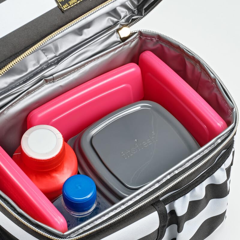 Cool Coolers by Fit + Fresh, Reusable & Long-Lasting Slim Ice Packs, Cold Packs for Lunch Boxes, Ice Packs for Lunch Bags, Pink 8 Pack - color: Pink (8 Pack)