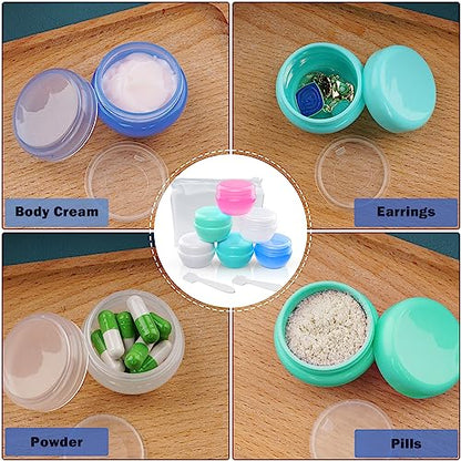 Cosywell Travel Containers - 6PCS Refillable Leak-proof Cream Jars for Toiletries, Lotion, Cosmetic, Body Cream - style: F-6 Pack Jars