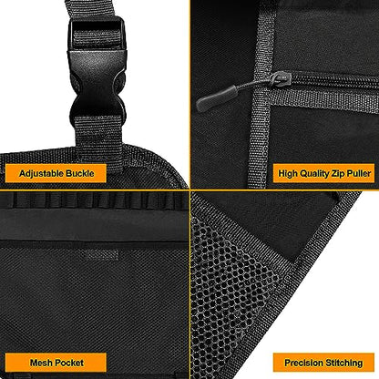 MYDAYS 2 Pack Seat Back Gun Rack, Camo Front Seat Organizer With Bullet Pocket Vehicle Holder for Hunting Rifles/Shotguns - color: Black3