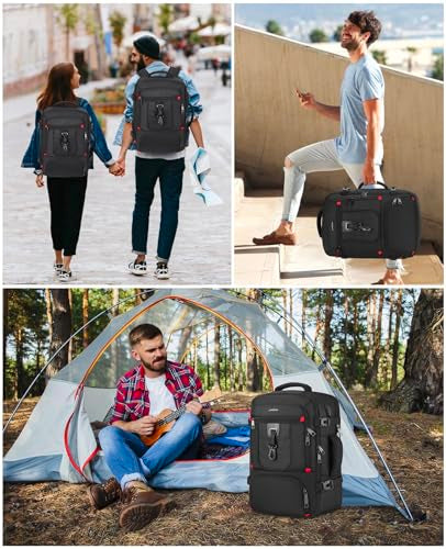 YAMTION Carry On Backpack for Men,Travel Backpack with 3 Packing Cubes for Women,Laptop Backpack Airline Approved Weekender Bag Mochila Viaje para Hombres - size: L-4 packs