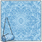 DEWUR Picnic Blankets 79"x79" Extra Large Outdoor Blanket Beach Blanket Waterproof SandProof Picnic Mat Washable Foldable Portable for Grass Lawn Beach Camping - color: Blue Leaves
