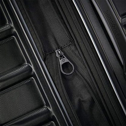 Samsonite Omni 2 24-Inch Medium Checked Hardside Luggage with 360° Spinner Wheels - Scratch Resistant Hardshell - TSA Lock - Expandable Polycarbonate Shell for Lightweight Travel - Midnight Black - color: Midnight Black, size: Checked-Medium Spinner