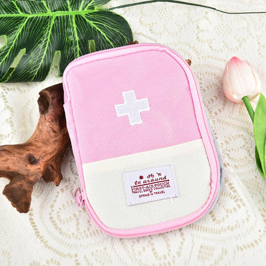 Emergency Medicine Storage Bag First Aid Kit Bag Empty Travel Medicine Bags Small Pink Medical Pouch for Nurse Birthday Appreciation Gifts for Doctor Holiday Medication Organiser Bags - color: pink