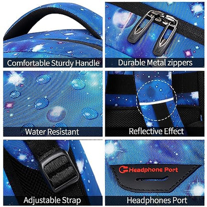 Volher Laptop Backpack,Business Travel Anti Theft Slim Durable Laptops Backpack,Water Resistant College Computer Bag for Women & Men Fits 15.6 Inch Laptop and Notebook-Dreamy Blue - color: Dreamy Blue, size: 15.6 Inch, style: Laptop
