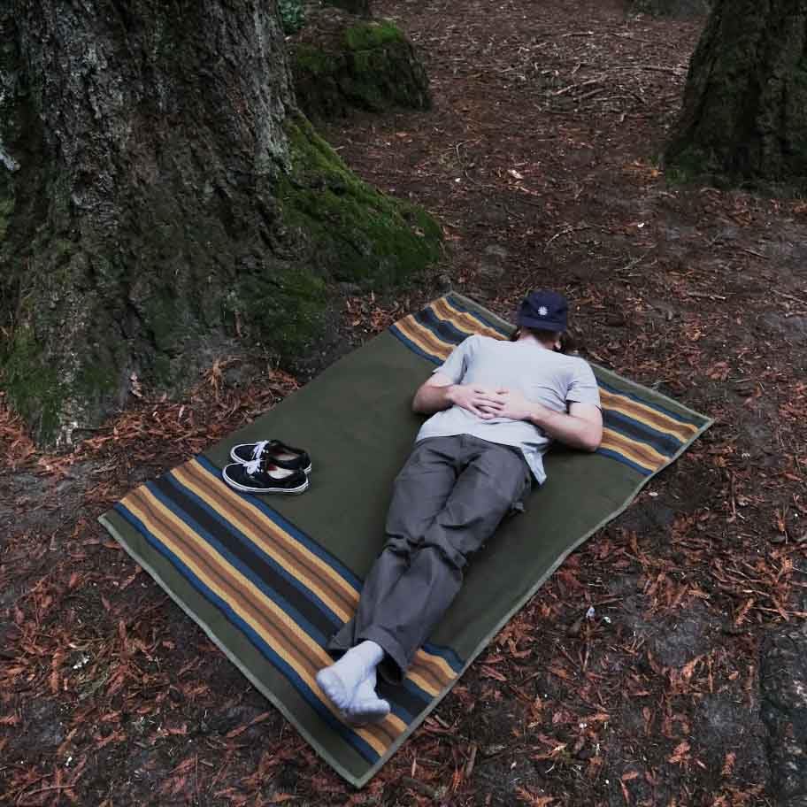 WP West Path Waxed Canvas Camping Blanket & Bedroll – Waterproof Canvas Blanket, Oilskin Outdoor Blanket, Camp Blanket, Bushcraft Ground Cloth (Olive, Regular) - color: Olive, size: Regular
