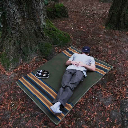 WP West Path Waxed Canvas Camping Blanket & Bedroll – Waterproof Canvas Blanket, Oilskin Outdoor Blanket, Camp Blanket, Bushcraft Ground Cloth (Olive, XL) - color: Olive, size: X-Large
