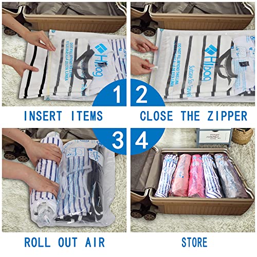 HIBAG Vacuum Storage Bags, 30-Pack Space Saver Vacuum Storage Bags, Vacuum Seal Bags for Clothing, Clothes, Comforters and Blankets (30C) - size: 30-COMBO