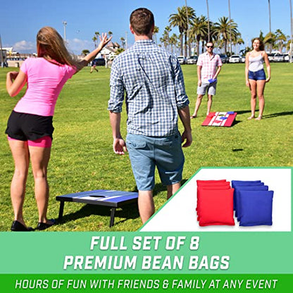 GoSports Portable Cornhole Sets, 8 Styles – Choose 4 x 2 ft or 3 x 2 ft - Boards Include 8 Bean Bags, Travel Case, and Game Rules - style: 3 x 2 ft Classic