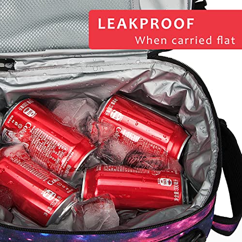Tirrinia Expandable Insulated Lunch Bag for Men Women – Leakproof Reusable Cooler LunchBox for Kids & Adults with Shoulder Strap, Perfect for Work, School, Office, Travel,Starlight - color: Starlight
