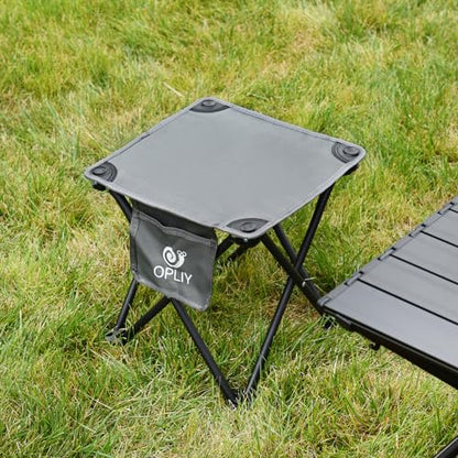 Opliy Camping Stool 2 Pack,13.5 Inch Portable Folding Stool for Outdoor Gardening and Beach Hiking Fishing,Foot Stool with Carry Bag (Gray) - color: Grey