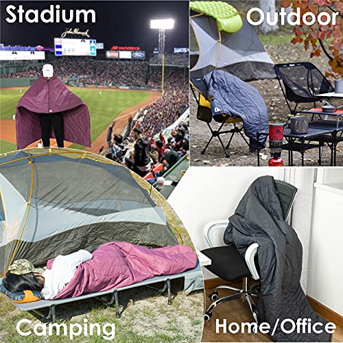 iClimb 3M Thinsulate Insulation Warm Camping Blanket Ultralight Compact - color: Light Grey, size: 72.8” × 55”, 1 lb