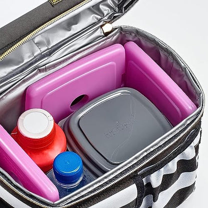 Cool Coolers by Fit & Fresh Slim Ice Packs, Quick Freeze Reusable Ice Packs for Lunch Boxes & Coolers, Long-Lasting, Space Saving Lunch Ice Packs, Purple 4PK - color: Purple (4 Pack)