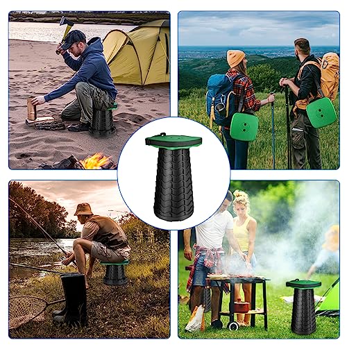 Upgraded Folding Stool - 485lbs Load Capacity,Telescopic Stool,Portable Collapsible Seat for Camping,Fishing,Hiking,Travel - color: Green