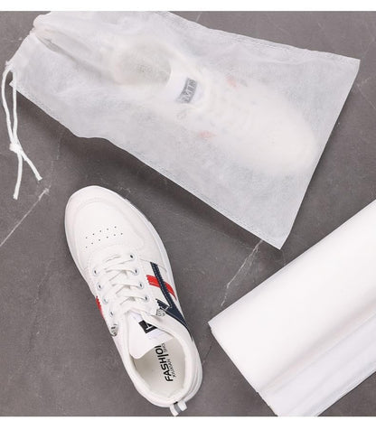 30 eco-friendly travel shoe bag storage bags, non-woven breathable dust-proof bag with rope, suitable for storing shoes and bags, isolate dust and keep shoes and bags clean and tidy. (9.8inX13.77in) - size: 9.8inX13.77in