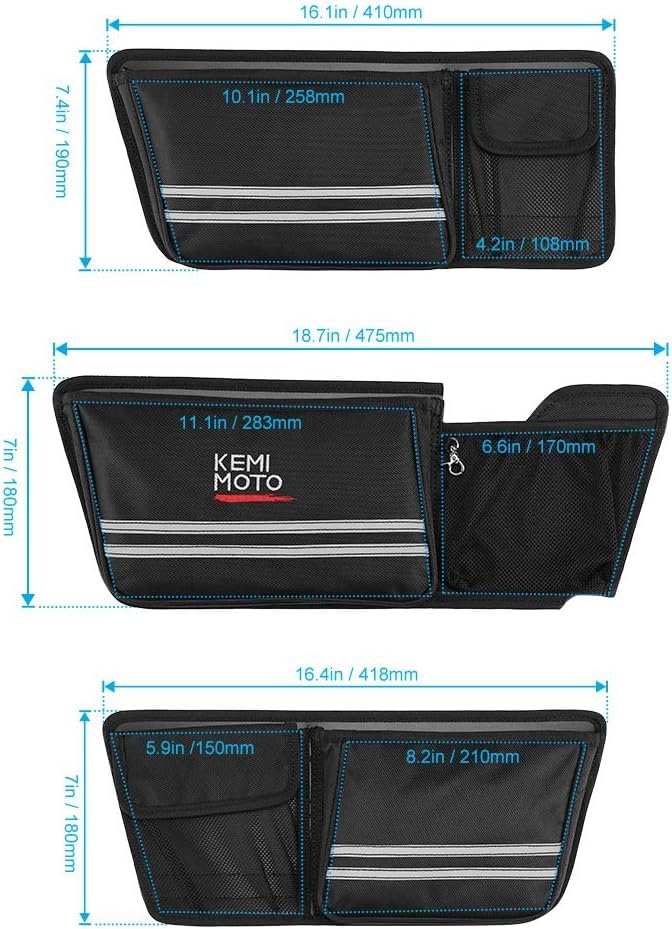 KEMIMOTO Motorcycle Rear Trunk Organizer Hard Liner Bag Compatible with Street Glide Road King Road Glide Trike 2014-2024 2025 - style: Without Hook