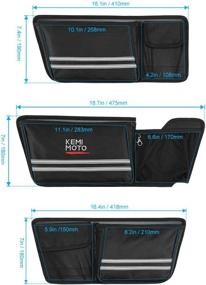 KEMIMOTO Motorcycle Rear Trunk Organizer Hard Liner Bag Compatible with Street Glide Road King Road Glide Trike 2014-2024 2025 - style: Without Hook
