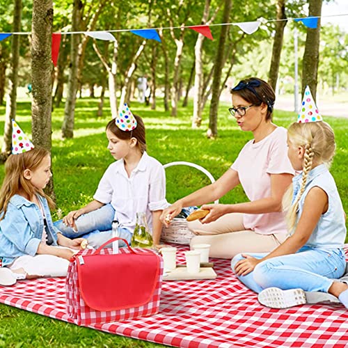 LRUUIDDE Oversize Picnic Beach Blanket, 80''x60'' Outdoor Waterproof Foldable, Sandproof Blankets Plaid Picnic Mat for Beach Camping on Grass Picnic Blankets (RED 1, 80x60in) - color: Red 1, size: 5' x 6'8" (Rectangular)