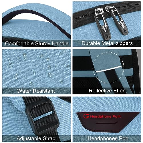 Volher Laptop Backpack,Business Travel Anti Theft Slim Durable Laptops Backpack,Water Resistant College Computer Bag for Women & Men Fits 15.6 Inch Laptop and Notebook-Pale Blue - color: Pale Blue, size: 15.6 Inch, style: Laptop