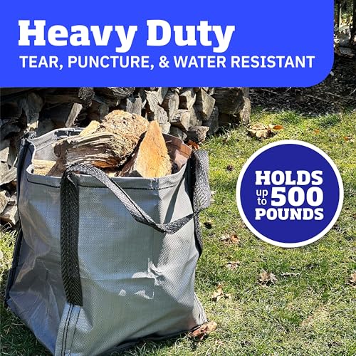 DURASACK Heavy Duty Storage Tote Bag 22-Gallon Rugged Woven Polypropylene Moving Bag, Reusable Self-Standing Design, Holds up to 500 Pounds, Pack of 4, Gray - color: Gray, size: Pack of 4