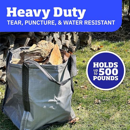 DURASACK Heavy Duty Storage Tote Bag 22-Gallon Rugged Woven Polypropylene Moving Bag, Reusable Self-Standing Design, Holds up to 500 Pounds, Pack of 4, Gray - color: Gray, size: Pack of 4