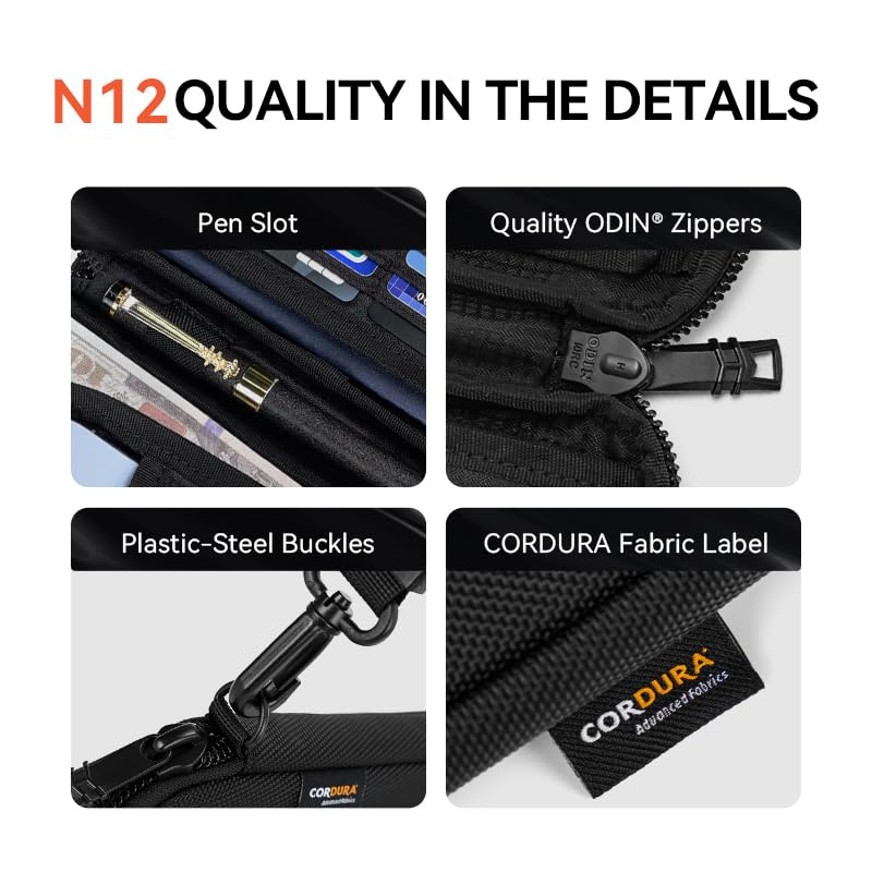 Reeyee N12 passport holder for travel family, Passport Wallet Women Men,Travel Document Organizer with Wrist Strap,840d cordura,cash wallet,RFID Blocking Travel Document Case,Cover Case Waterproof Bag