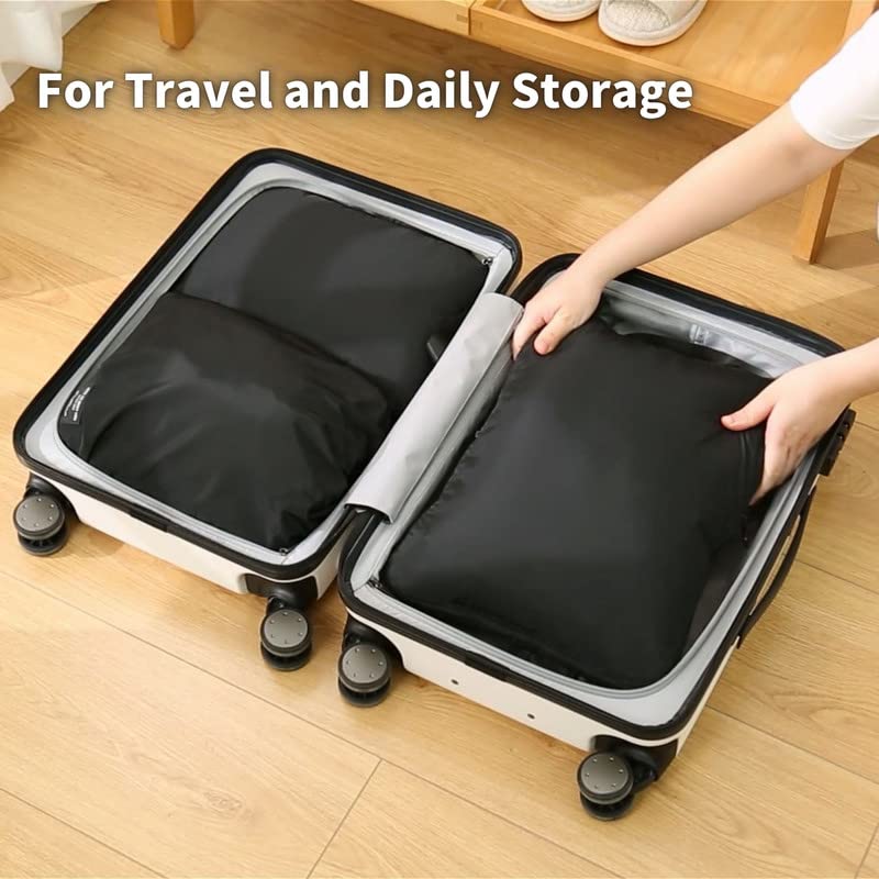 tianzong Compression Packing Cubes for Suitcases, Luggage Organizer Bags Set for Travel (2-Pack Medium, Blue) - color: 2-Pack Medium, Blue