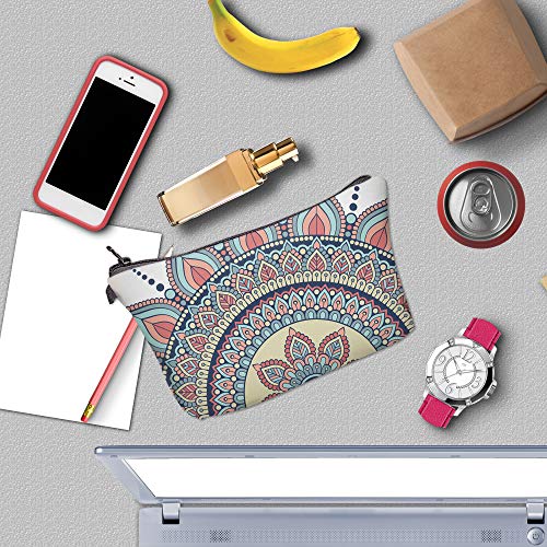 Deanfun Cosmetic Bag for Women, Mandala Flowers Waterproof Makeup Bags Roomy Toiletry Pouch Travel Accessories Gifts (50965) - color: 50965