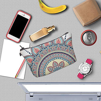 Deanfun Cosmetic Bag for Women, Mandala Flowers Waterproof Makeup Bags Roomy Toiletry Pouch Travel Accessories Gifts (50965) - color: 50965