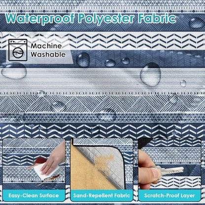 Waterproof Picnic Outdoor Blanket, 79" x 59" Sandproof Foldable Large Picnic Blanket for Beach, Camping, Park, Travel, Concert, Great Gift for Families and Couples(Geometric Texture) - color: Geometric Texture
