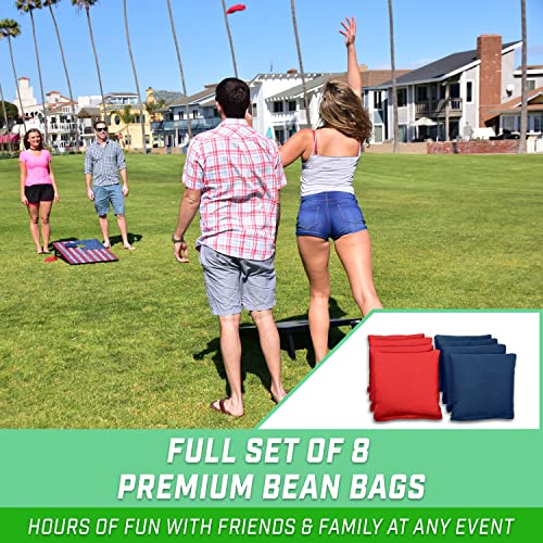 GoSports Portable Cornhole Sets, 8 Styles – Choose 4 x 2 ft or 3 x 2 ft - Boards Include 8 Bean Bags, Travel Case, and Game Rules - style: 3 x 2 ft American Flag