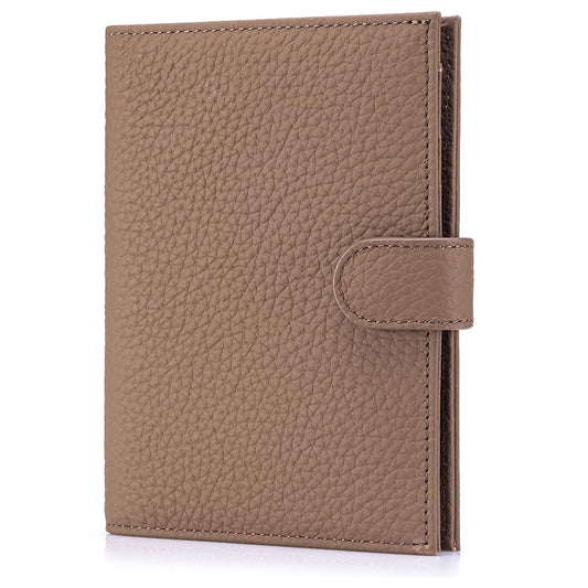 Leather RFID Passport Holder for Travel – Slim Passport Wallet for Men & Women with Card Slots, Boarding Pass Organizer, Zipper Pocket & Cash Holder (Dove Gray) - color: Dove Gray