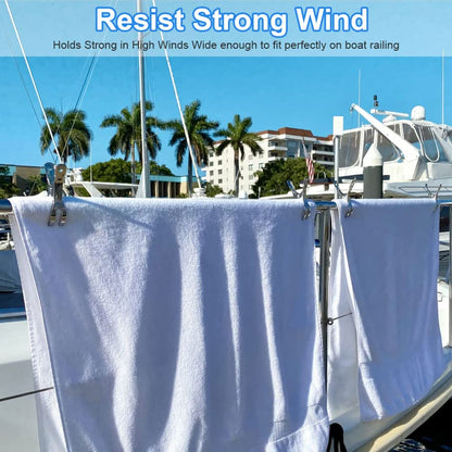 Coideal Beach Towel Chair Clips - 10 Pack Pool Cover Clips Stainless Steel Quilt Clamps Metal Large Heavy Duty Clothes Pins Windproof for Sunbed Lounge Cruise - size: 11 cm