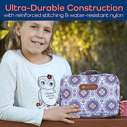 KeepGoing Large Home First Aid Kit for Kids – 270 Pc. for Car, Home, Dorm, & Boat with Latex-Free Bandages – 10 x 7 x 3.5 in. Travel First Aid Kit (Boho) - style: Boho